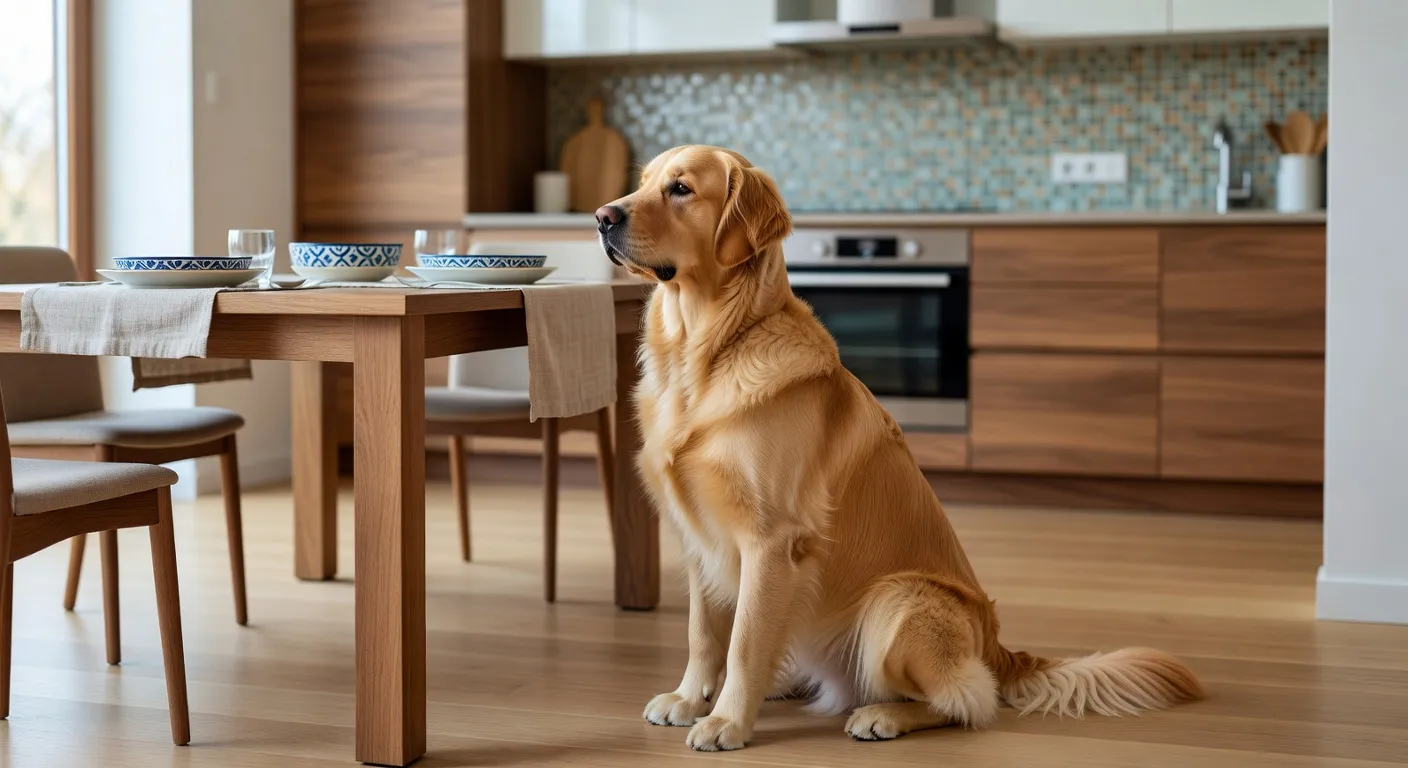 Kako odviknuti psa od žicanja hrane za stolom — Stručni vodič za 2026.